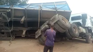 image for Truck Crash at Umuahia Timber Market: Traders Narrowly Escape Death